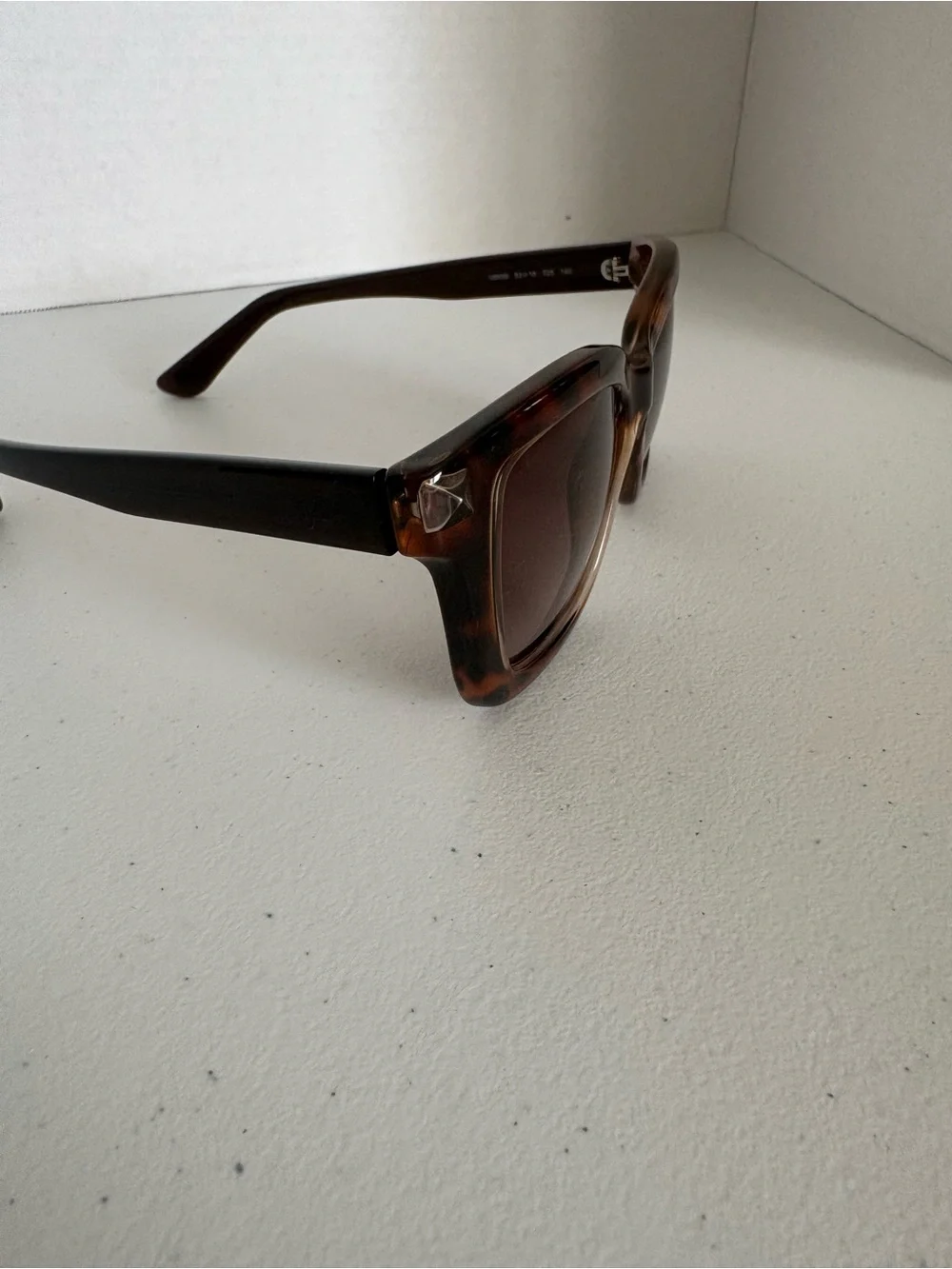 Valentino Tortoiseshell Acetate Sunglasses with Brown Lenses